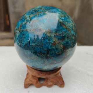 2.  5lb A,  Rare Natural Blue Apatite Quartz Crystal Sphere Ball Healing H735