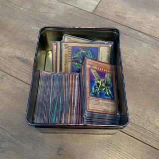 Yugioh 150,  Rare Or Better Vintage Cards In Yugi Tin Blue Eyes Dark Magician