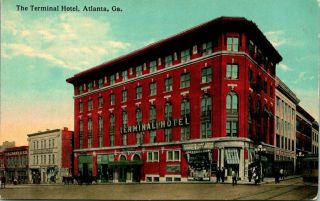 Antique Postcard Atlanta Georgia " The Terminal Hotel " Post Card Store
