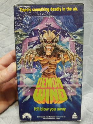 Demon Wind - (vhs,  1990) - Screener - Rare Horror Oop Htf Vintage Cult Slasher