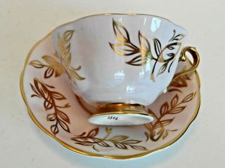 Vtg Royal Albert Bone China Teacup & Saucer,  Lavender Floral,  Gold Trim