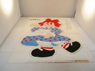 Vintage 1974 Bobbs Merrill Raggedy Ann Pillow Doll Project 20 " Tall