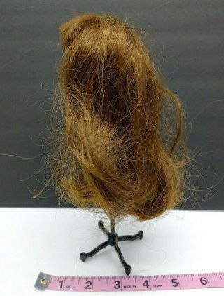 Doll Wig Brown Hair With Bangs Size 6 (?) Straight W/Slight Curl 2