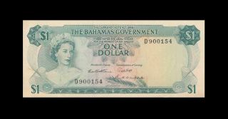 1965 British Colony Bahamas Qeii $1 3 Sig.  Rare ( (gem Unc))