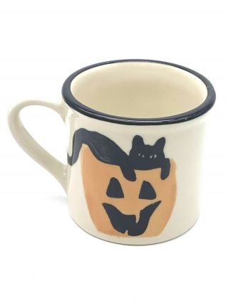 Hartstone Usa Mug Halloween Jack O Lantern Black Cat Rare