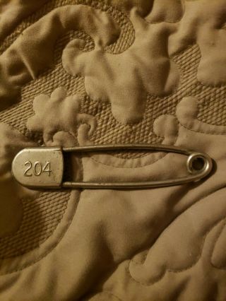 Vintage Antique Large 5” Long Silver Safety / Duffel Bag / Laundry Pin