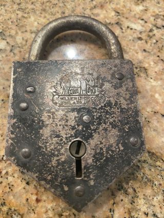 Miller Elephant 3 1/2” Antique Vintage Padlock Miller Lock Co Phila Pa Usa