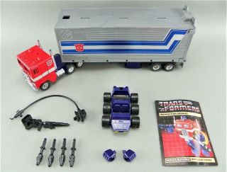 Vintage 1984 Hasbro Takara Transformers G1 Optimus Prime Complete T2 Trailer Vgc