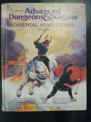 Ad&d Oriental Adventures 2018 Dungeon & Dragons 1st Ed Tsr Gygax 1985 Vg Rare