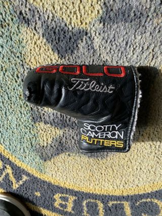 Rare Authentic Scotty Titleist Cameron Golo Mallet Putter Black Headcover Cover