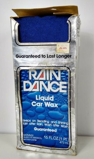 Vintage Rain Dance Liquid Car Wax 16 Oz Tin Can Formula Rare Usa Borden