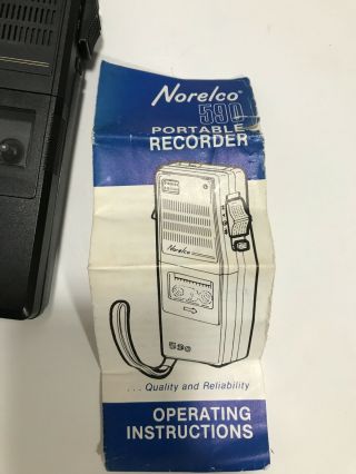 Rare Vintage Norelco Microcassette Recorder Model 590 - - WORK - 2