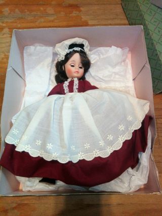 Vintage Large Madame Alexander Marme 1224 Brunette Red Dress Doll Orig Box