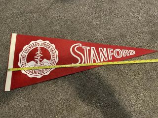 Vintage Stanford University Flag Pennant 1960 29” Football Rare
