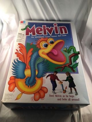 Vintage 1989 Milton Bradley Melvin Motorized Looney Gooney Bird Rare Game
