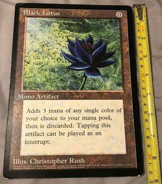 Oversized Black Lotus 6x9 Mtg Magic The Gathering Promo Rare Alpha Beta