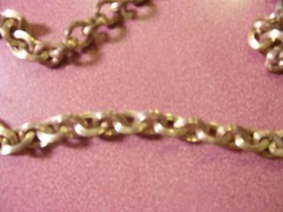 Men Lady Vintage 58 " Long Goldtone Chain Necklace Large Texture