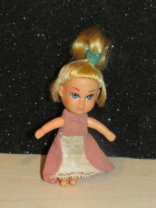 Vintage Storykins Cinderella Doll Hasbro 1967 3.  5 " Liddle Kiddle Clone