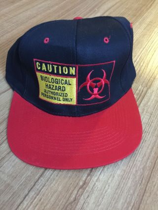 Rare Vintage 1992 Jurassic Park Biological Hazard Snapback Hat