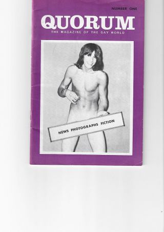 Quorum First Edition (circa 1971) Gay Interest,  Vintage,  Physique / Rare