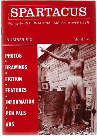Sparticus Monthly N0.  6 (circa 1970) Rare / Gay Interest,  Vintage,  Physique