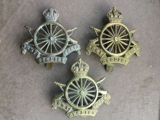 Ww1 Rare Set Of X3 British Army Cyclists Corps Cap Badges Rare Set