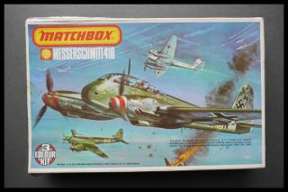 Vintage Rare Matchbox Messerschmitt Me 410 1:72 Aircraft Model Kit