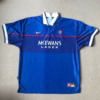Rangers Fc Xxl 1997/98 Home Shirt Nike Vintage Rare Mcewans Old Firm Glasgow