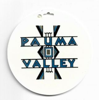 Vintage Bag Tag From Pauma Valley Golf Club In California