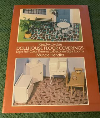 1978 Muncie Hendler Ready - To - Use Dollhouse Floor Coverings 8 Full Color Patterns