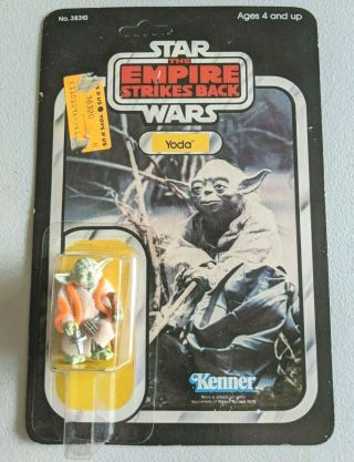 Yoda Vintage 1980 Star Wars Tesb Unpunched Card