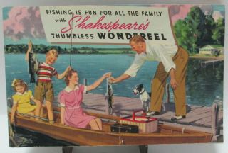 Vintage 1942 Fishing Is Fun For All The Family Shakespeare Thumbless Wondereel