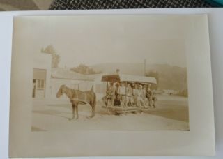 Antique Photo Horse Drawn Trolley Southern California 1922