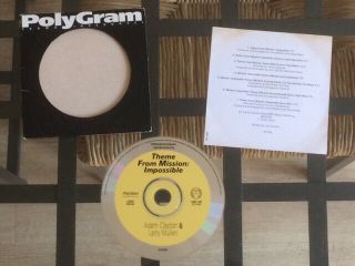 U2: Mission Impossible - Rare Brazil Polygram Promo Cd & Insert - Cat 2809 345