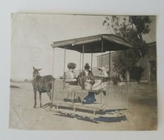 Antique Photo Horse Drawn Trolley Hacienda California 1900