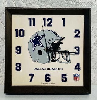 Lafayett Watch Co Dallas Cowboys Wall Clock Nfl Football Vintage Rare