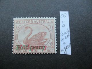 Western Australia Stamps: Red / Green Overprint Swan - Rare (c354)