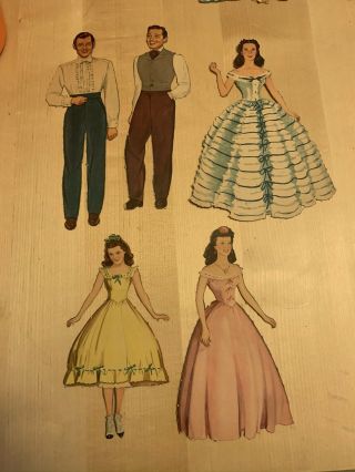 Gone With The Wind Paper Dolls And Outfits,  5 Dolls,  20,  Outfits,  Notes