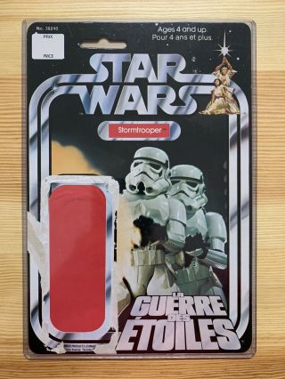 Vintage Star Wars Kenner Canada Stormtrooper Gde 12 Back Card Rare