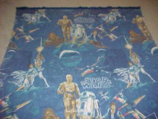 VINTAGE 1977 Stars Wars Fleece Blanket Rare pattern Luke Skywalker Hans Solo 2