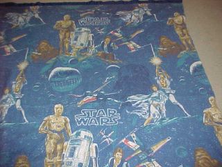 VINTAGE 1977 Stars Wars Fleece Blanket Rare pattern Luke Skywalker Hans Solo 3