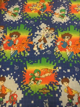 Rare Digimon Digital Monsters Twin Size Bed Comforter Blanket 61 " X 88 " Agumon
