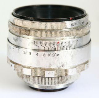 Rare Early Silver Helios 44 58/2 58mm F2 Lens M39 Mount Made In Ussr Ships