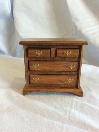 Dollhouse Miniature Chest Of Drawers / Dresser Furniture Bedroom