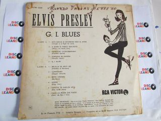 Elvis Presley " G I Blues " Very Rare Back Cover In Spanish Peru Lp