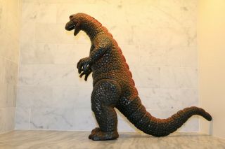 Vintage 1997 Godzilla 15” Dormei Poseable Toy Volcano Red Foot Stamped Rare 3
