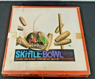 Vtg 1969 Aurora Skittle - Bowl Game (10 Pin Action Game Scores Like Bowling) - Rare