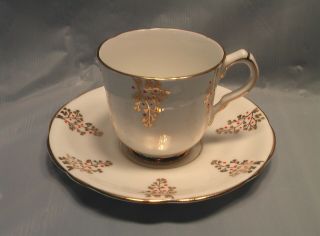Gladstone Tea Coffee Cup & Saucer Bone China Made In England Vintage Demitasse