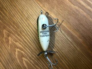 Vintage Heddon Tiny Torpedo Fishing Lure,  Green and Black 2