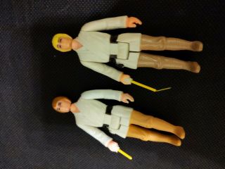 Vintage Star Wars Rare Farm Boy Luke Variant And Common Blonde 1977 Hk And Tw